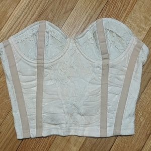 Cream lace bustier